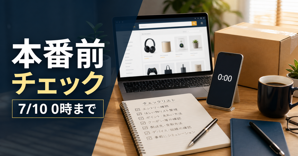 Amazonプライムデー本番前チェック