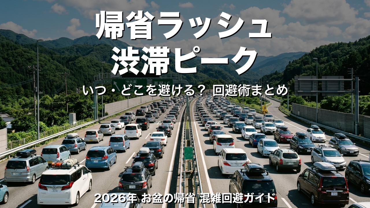 2026年お盆の帰省ラッシュ・渋滞ピークと回避術 アイキャッチ