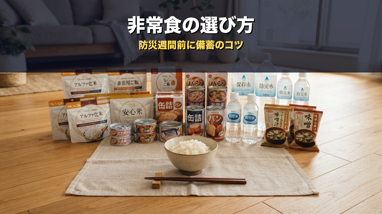 非常食の選び方とおすすめ｜防災週間前に知っておきたい備蓄のコツ