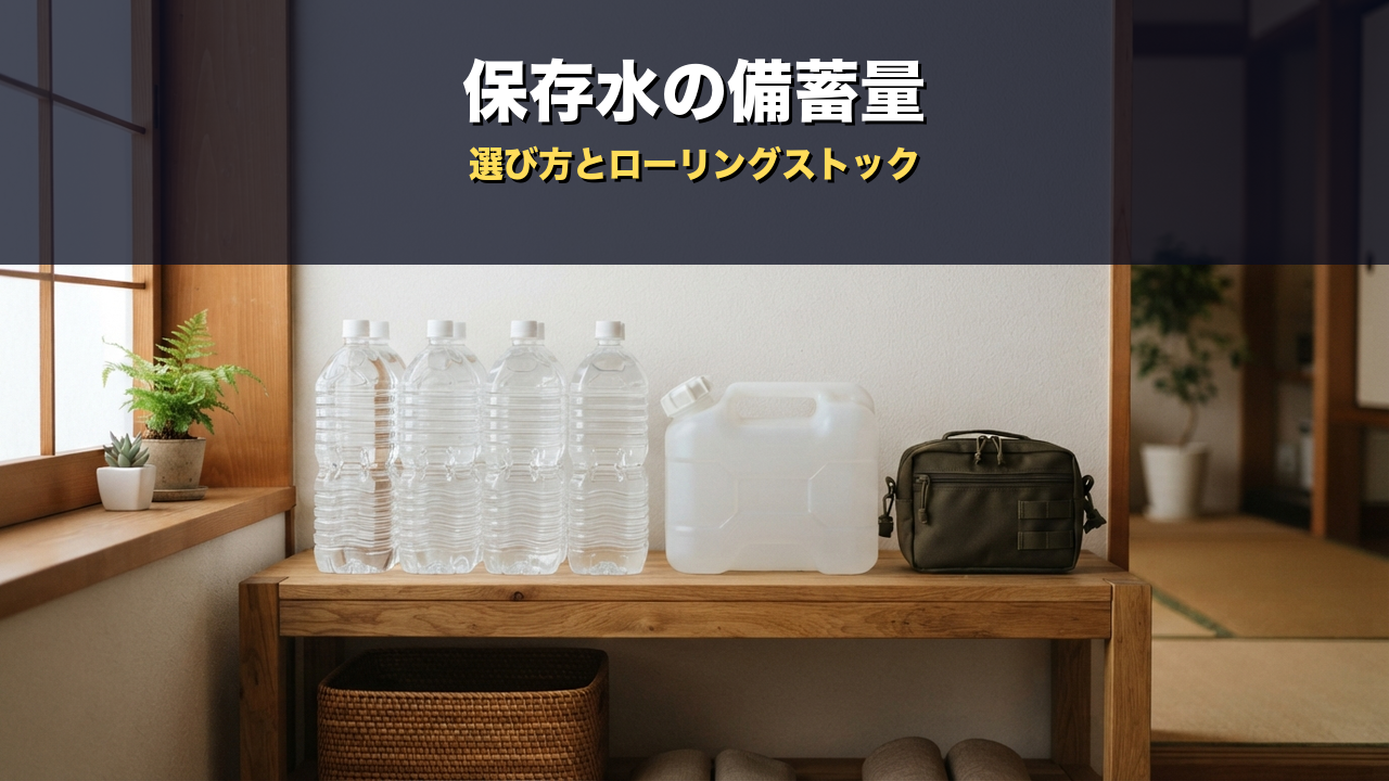 保存水の備蓄量はどれくらい？選び方・ローリングストック・長期保存水の比較【2026防災週間】