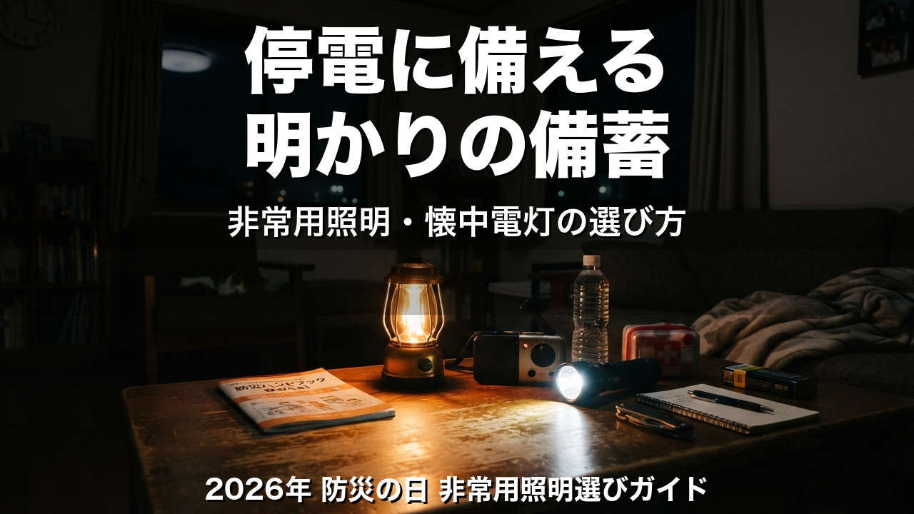 非常用照明・懐中電灯の選び方【2026防災の日】停電に備える明かりの備蓄