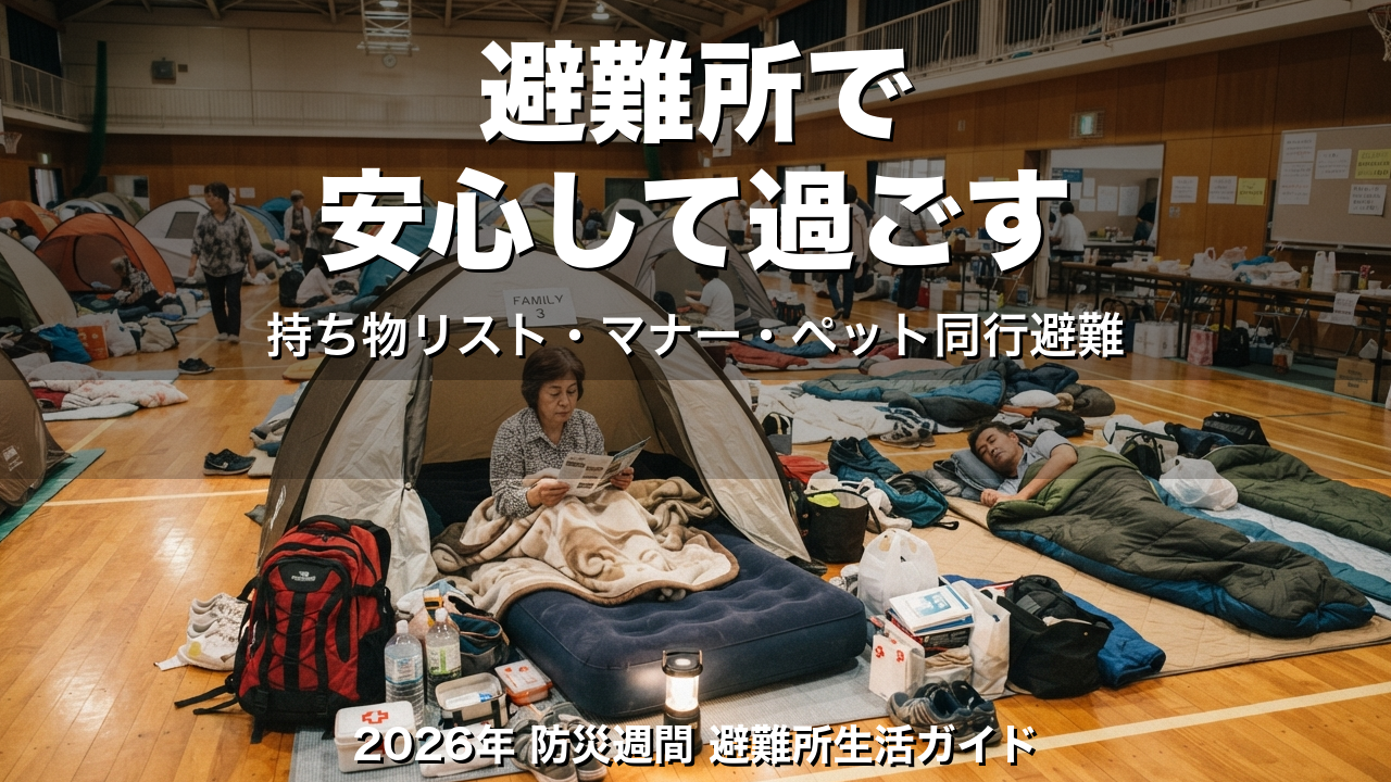 避難所生活ガイド【2026】持ち物リスト・マナー・ペット同行避難まで