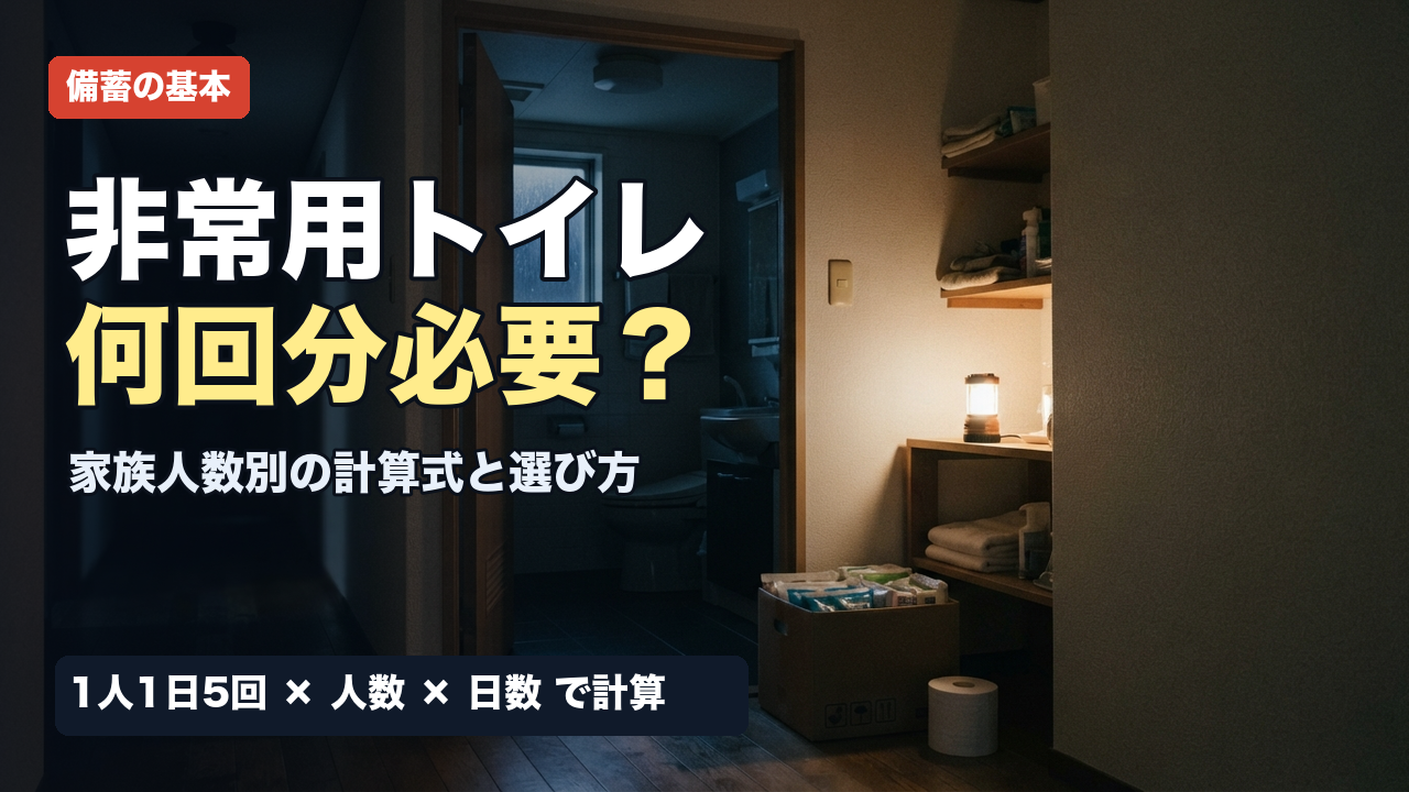非常用トイレは何回分必要？家族人数別の計算式とタイプ別の選び方【2026】