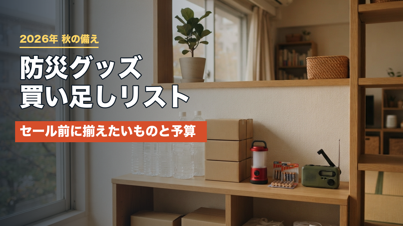 防災グッズの買い足しリスト【2026】10月セール前に揃えたいものと予算の決め方