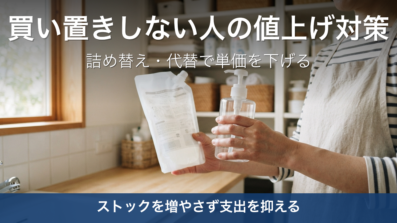 2026年10月の値上げ対策【買い置きしたくない人向け】代替・容量・詰め替えで乗り切る節約ガイド